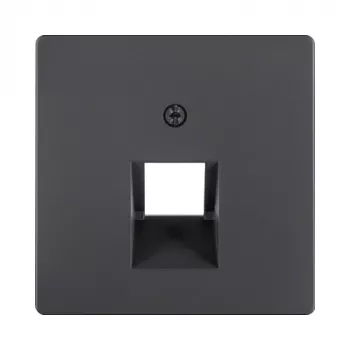 Berker 14076086 Centre Piece for UAE Socket Q.1/Q.3, Anthracite, Pack of 10
