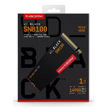 SSD disk Western Digital 1 TB M.2 PCI Express 5.0 Black SN8100