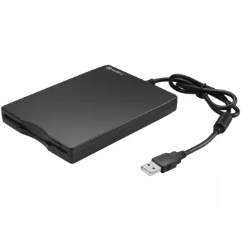 Sandberg USB Floppy Drive, External floppy drive, USB 2.0, 360 RPM, 102 mm, 140 mm, 17 mm