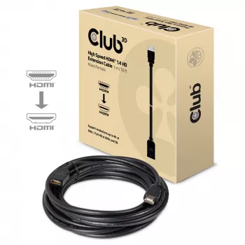 CLUB3D câble d'extension HDMI™ 1.4 HD High Speed 5m/16ft mâle/femelle
