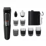 Tondeuse multigroom Philips MULTIGROOM Series 3000 9-en-1 MG3740/15 — batterie NiMH, 60 min d'autonomie, lames en acier inoxydable, 9 sabots, noire