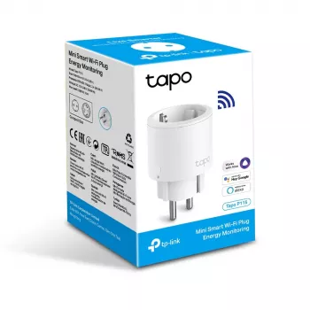 TP-Link Tapo Mini Smart Wi-Fi Socket, Energy Monitoring, Indoor, White, Status, Wireless, Wi-Fi, 802.11b, 802.11g, Wi-Fi 4 (802.11n)