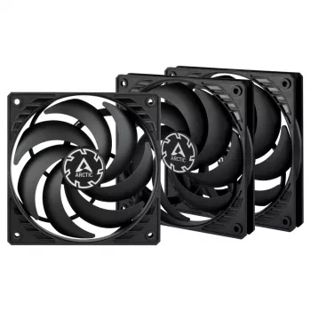 ARCTIC P12 Slim PWM PST 120 mm Case Fan, 3-pack, Black