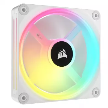 Kit d'extension ventilateur RGB CORSAIR Qx RGB Series Icue Link Qx120 RGB White 120 mm, dôme magnétique RGB