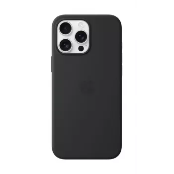 Coque en silicone Apple avec MagSafe iPhone 16 Pro Max Noir