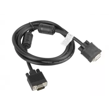 Câble VGA LANBERG M/M double blindage avec noyau en ferrite 1,8 m noir