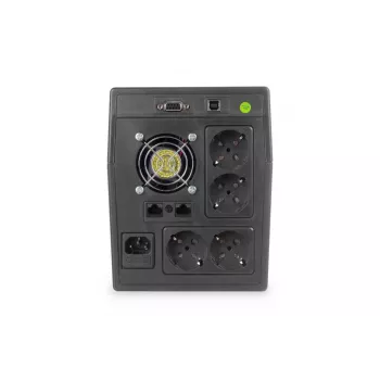Onduleur Line-Interact. DIGITUS 2000 VA/1200 W 12 V/9 Ah x2 4x CEE7/7 AVR USB