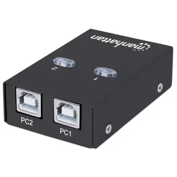 Manhattan 162005 USB 2.0 2-port automatic sharing switch, 480 Mbps