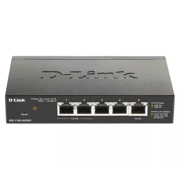 D-Link 5-Port Gigabit PoE Smart Managed Switch with 1 PD port