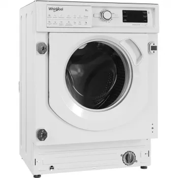 Whirlpool BI WMWG 81485 PL Built-in Washing Machine, Front-Load, 8 kg, 14 Programs, Energy Class B, White