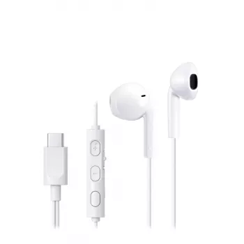 JVC HA-FR17UC Wired In-Ear Headphones, USB-C, Microphone, 10.7 mm Driver, 1.2 m, IPX2, White