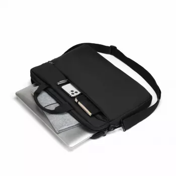 Housse DICOTA Slim Case One - Housse pour ordinateur portable 13-14,1 pouces - Noir / Polyester PET recyclé 300d