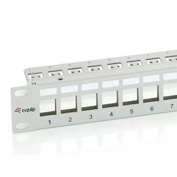 Equip Panneau de brassage Keystone Cat.6 blindé 24 ports, gris clair