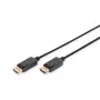Câble de connexion DisplayPort DIGITUS, DP M/M, 5 m avec verrouillage, conforme DP 1.1a, noir