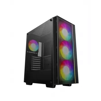 DeepCool MATREXX 55 MESH V4 C Midi Tower PC Case, ATX, Tempered Glass, without PSU, Black