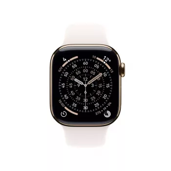 Montre connectée APPLE Watch Series 11 GPS + Cellular 46 mm boîtier en titane or avec bracelet sport Light Blush S/M