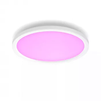 Panneau rond Philips Hue White and Colour Ambience Surimu, lampe de plafond intelligente, Bluetooth/Zigbee, blanc, LED, ampoule non remplaçable, multicolore