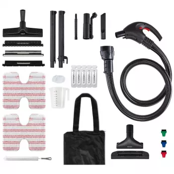 Polti Vaporetto Lecoaspira FAV50 Multifloor Cylinder steam cleaner 1.8 L 1350 W Red, White