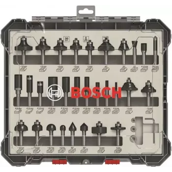 Bosch Mixed Router Bit Sets, 30-Pieces, Bit set, 8 mm, 30 pc(s)