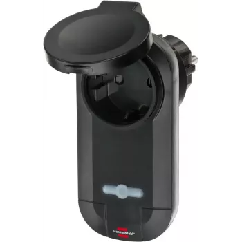 Brennenstuhl Comfort-Line RC CE1 0201 Radio Switch Set, 2 Sockets with Remote, IP44, Black