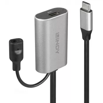Prolongateur actif Lindy 5m USB 3.2 Gen 1 C/C, 5 m, USB C, USB C, USB 3.2 Gen 1 (3.1 Gen 1), 5 Gbit/s, noir
