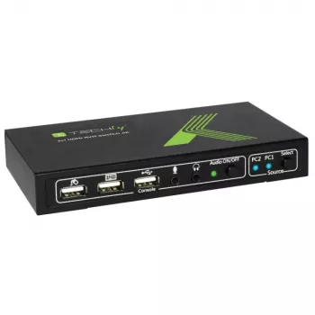 Commutateur KVM Techly 2x1 USB HDMI 4Kx2K IDATA KVM-HDMI2U noir