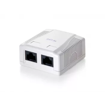Equip 2-Port Cat.5e Surface Mount Box, RJ-45, 5e, White, 59 mm, 29.5 mm, 61 mm