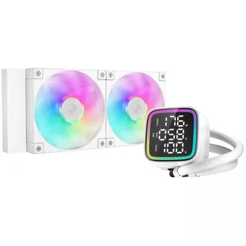 DeepCool LD240 R-LD240-WHDMMN-G-1 All-in-One Liquid CPU Cooler, 12 cm, 72.04 CFM, AM4/AM5, White