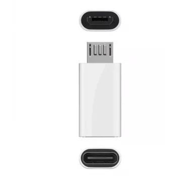 Adaptateur de câble Microconnect USBMICROUSBC Micro-USB B vers USB C Blanc