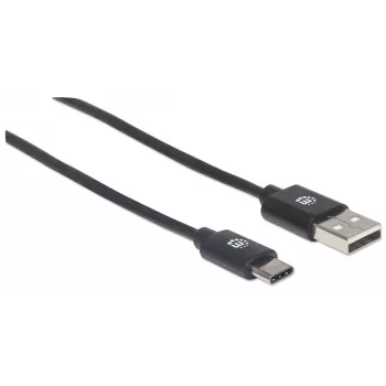 Manhattan 354936 USB-C to USB-A Cable, USB 2.0, 3 m, Male to Male, Black