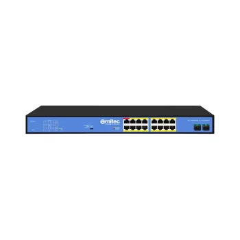 Switch PoE non administrable ERNITEC ELECTRA-U16-1GB 16 ports, uplink 1 GbE, budget de puissance 285W