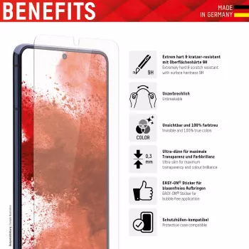 Displex Smart Glass (9H) for Samsung Galaxy A52/A52(s) 5G/A53 5G, Mounting Sticker, unbreakable, ultra-slim, invisible