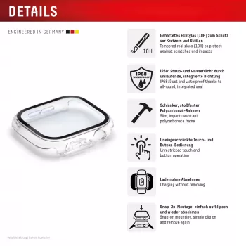 E.V.I Displex Full Body Screen Protector for Apple Watch Ultra (2/3) 49 mm, Clear
