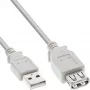 Câble de prolongation USB 2.0 InLine Type-A mâle / femelle, beige, 0,5 m