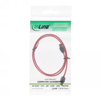 InLine SATA Cable for 150 / 300 / 600 S-ATA links with latches 0.7m