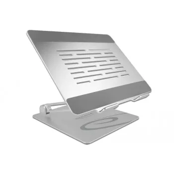 Delock 18414 Tablet and Notebook Stand, Adjustable, Aluminium, up to 39.6 cm (15.6 inch)