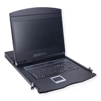 Rack console VALUE 26.99.0131 19 inch (48.3 cm) 1366x768 250 cd/m² German keyboard Black 1U