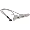 Équerre PCI USB 2.0 InLine 2x USB Type-A femelle vers 1x connecteur 10 broches 0,35 m