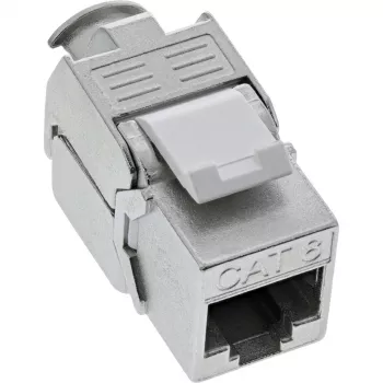 InLine RJ45 Keystone Jack Snap-In module Cat.8.1 Flat Metallic 1 pc