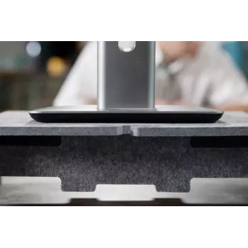 BakkerElkhuizen Q-riser 110 Circular 76.2 cm Desk Grey