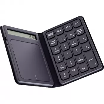InLine 55379G Bluetooth Numeric Keypad with Touchpad and Display, Foldable, Black