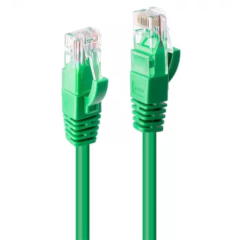 Lindy 0.3m Cat.6 U/UTP Network Cable, Green, 0.3 m, Cat6, U/UTP (UTP), RJ-45, RJ-45, Green