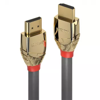 Lindy 37868 Gold Line HDMI Cable with Ethernet, HDMI (M) to HDMI (M), 20 m, 4K, Triple Insulation, Grey