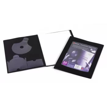 Porte-vues de présentation Rexel 17430BK, A4, 24 pochettes, pochettes transparentes PP, noir