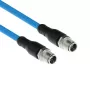 Câble de capteur ACT Industrial 1,50 mètre M12X 8 broches mâle vers M12X 8 broches mâle, câble TPE Superflex SF/UTP, blindé