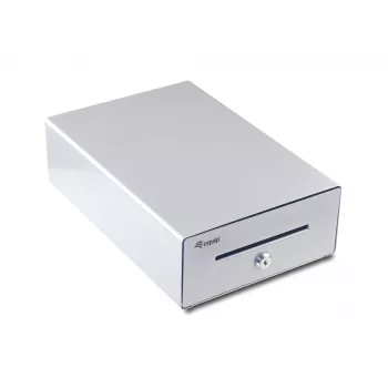 Equip Tiroir-caisse pour système de point de vente (POS), 4 compartiments à billets/4 à pièces, fentes à pièces amovibles, connecteur RJ11, aluminium