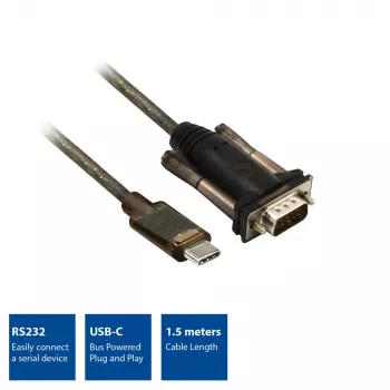 ACT AC6002 serial cable DB-9, 1.5 m, black