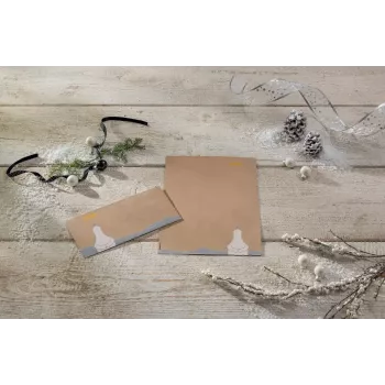 Sigel Christmas envelope Polar bear with shooting star, DIN long, gummed, kraft paper 100 g/m2, no window