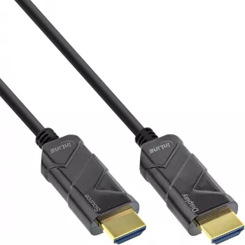 InLine HDMI AOC Cable, Ultra High Speed HDMI Cable, 8K4K, black, 25m