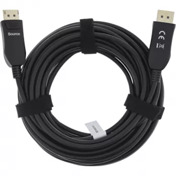 InLine DisplayPort 2.1 AOC cable, UHBR, black 30m, 30 m, DisplayPort, DisplayPort, Male, Male, 10240 x 4320 pixels